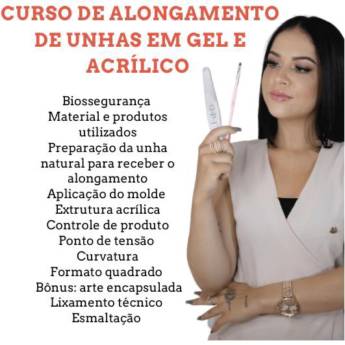 Comprar o produto de Curso de Alongamento de Unhas em Gel e Acrílico em Cursos de Beleza em Guarantã do Norte, MT por Solutudo
