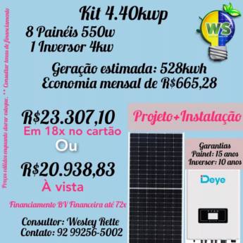 Comprar o produto de Kit de energia solar em Energia Solar em Manaus, AM por Solutudo