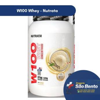 Comprar o produto de W100 Whey – Nutrata em Whey Protein pela empresa Drogaria São Bento 02 em Mineiros, GO por Solutudo