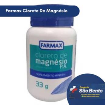Comprar o produto de Farmax Cloreto De Magnésio em Suplementos pela empresa Drogaria São Bento 02 em Mineiros, GO por Solutudo