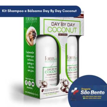 Comprar o produto de Kit Shampoo e Bálsamo Day By Day Coconut em Shampoos e Condicionadores pela empresa Drogaria São Bento 02 em Mineiros, GO por Solutudo