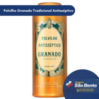 Comprar o produto de Polvilho Granado Tradicional Antisséptico em Saúde pela empresa Drogaria São Bento 02 em Mineiros, GO por Solutudo