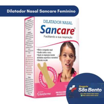 Comprar o produto de Dilatador Nasal Sancare Feminino em Saúde pela empresa Drogaria São Bento 02 em Mineiros, GO por Solutudo