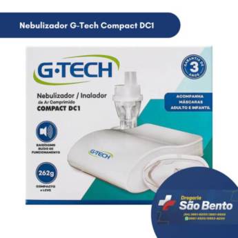 Comprar o produto de Nebulizador G-Tech Compact DC1 em Saúde pela empresa Drogaria São Bento 02 em Mineiros, GO por Solutudo