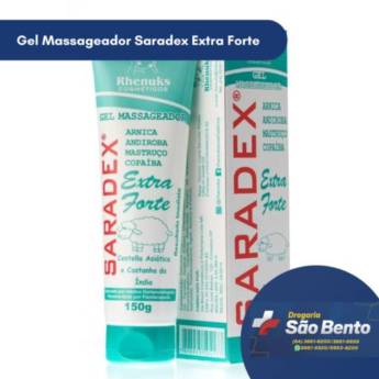 Comprar o produto de Gel Massageador Saradex Extra Forte em Gel Massageador pela empresa Drogaria São Bento 02 em Mineiros, GO por Solutudo