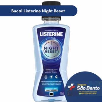 Comprar o produto de Bucal Listerine Night Reset em Enxaguante Bucal pela empresa Drogaria São Bento 02 em Mineiros, GO por Solutudo