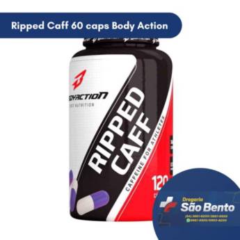 Comprar o produto de Ripped Caff 60 caps Body Action em Cafeína em Mineiros, GO por Solutudo
