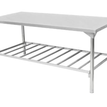 Comprar o produto de Mesa com prateleira inferior - Totalmente em Aço Inox 430 ou 304 - INNAL em 3 - INNAL em Bauru, SP por Solutudo