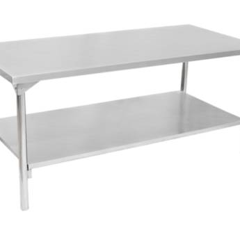 Comprar o produto de Mesa com prateleira inferior lisa - Totalmente em Aço Inox 430 ou 304 - INNAL em 3 - INNAL em Bauru, SP por Solutudo