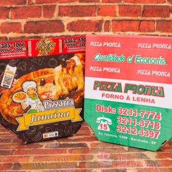 Comprar o produto de Caixa de embalar pizza (modelo americano) - Bauru em Caixas em Bauru, SP por Solutudo