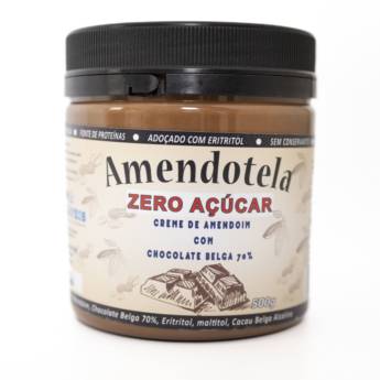 Comprar o produto de Amendotela Zero Açúcar (creme de amendoim com chocolate belga 70%) - Bauru em Pasta de Amendoim em Bauru, SP por Solutudo