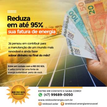 Comprar o produto de ECONOMIA DE ATÉ 95% EM SUA CONTA DE ENERGIA em Energia Solar em Jaraguá do Sul, SC por Solutudo