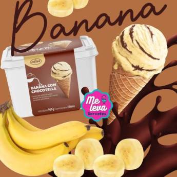 Comprar o produto de Sorvete de Pote Banana com Chocotela - Bauru em Sorvete de Massa em Bauru, SP por Solutudo