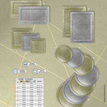 Comprar o produto de Bandeja Cakeboard Retangular Prata em Bandejas em Bauru, SP por Solutudo