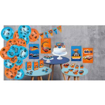 Comprar o produto de Kit Festa Hot Wheels - Kit Decorativo Só Um Bolinho em Decoração em Bauru, SP por Solutudo