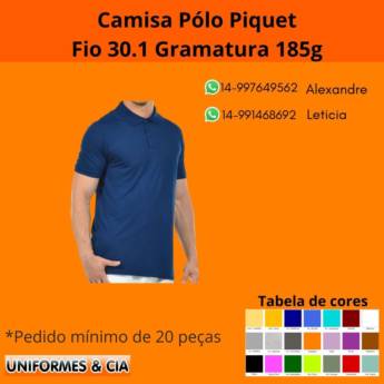 Comprar o produto de Camisa polo piquet em Uniformes em Botucatu, SP por Solutudo
