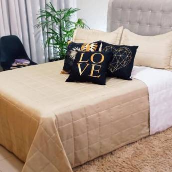 Comprar o produto de Kit Cobre Leito para Cama de Casal em Bauru em Colchas e Cobreleitos em Bauru, SP por Solutudo
