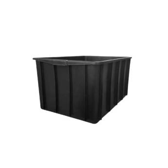 Comprar o produto de Caixa Plástica Organizadora Azul / Preta Com Tampa 130 Litros Super Resistente em Caixas Plásticas em Bauru, SP por Solutudo