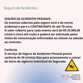 Comprar o produto de Seguro de Vida Acidentes Pessoais em Seguros para você em Cabo Frio, RJ por Solutudo