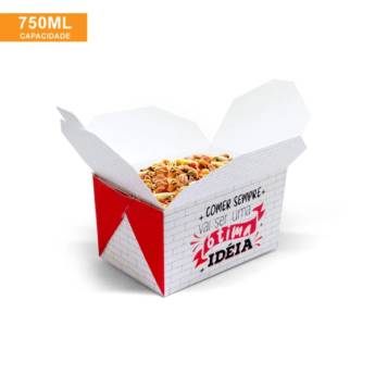 Comprar o produto de Embalagem box antivazamento 750ml red gourmet - 50 unidades em Embalagem em Bauru, SP por Solutudo