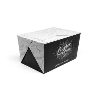 Comprar o produto de Embalagem box antivazamento 1500ml black gourmet - 50 unidades em Embalagem em Bauru, SP por Solutudo