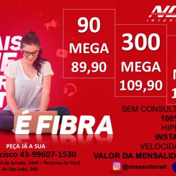 Comprar o produto de Nossa Internet - 300 Mega em Provedores de Internet em Londrina, PR por Solutudo