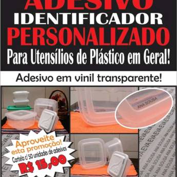 Comprar o produto de Adesivo Identificador personalizado para utensílios - Bauru  em Adesivos em Bauru, SP por Solutudo