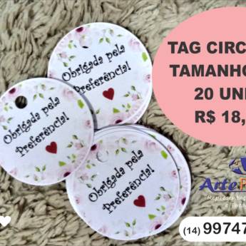 Comprar o produto de Tag Circular Personalizada em Bauru em Tags e Adesivos em Botucatu, SP por Solutudo