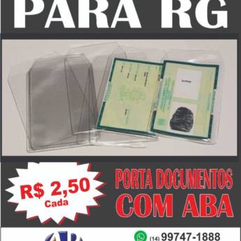 Comprar o produto de Carteirinha Plástica para RG - Bauru em Papelaria e Diversos em Bauru, SP por Solutudo