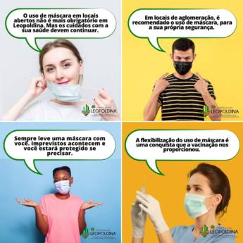 Comprar o produto de O uso de máscaras em espaços públicos e abertos não é mais obrigatório em Leopoldina. em Saúde em Leopoldina, MG por Solutudo