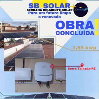 Comprar o produto de Obra Concluída! Instalação de Energia Solar em Serra Talhada/PE em Energia Solar em São José do Belmonte, PE por Solutudo