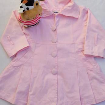 Comprar o produto de Vestido Infantil Rosa com Botões Menina em Bauru  em Vestidos em Bauru, SP por Solutudo