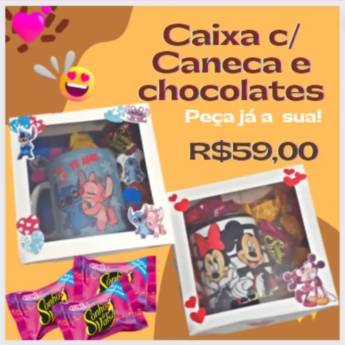 Comprar o produto de Caixa com Caneca e Chocolates Personalizados – O Presente Perfeito para Surpreender em Belém em Ovo de Páscoa pela empresa QTAL Presentes em Belém, PA por Solutudo