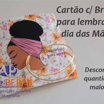Comprar o produto de Cartão com brinco para lembrancinha do dia das Mães em Bauru em Brincos em Bauru, SP por Solutudo