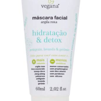 Comprar o produto de Vegana Mascara Facial Argila Roxa Hidratacao E Detox 60ml, VEGANA em Máscaras Faciais em Foz do Iguaçu, PR por Solutudo