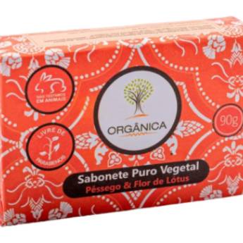 Comprar o produto de Sabonete em Barra Puro Vegetal Pêssego e Flor de Lótus 90g em Sabonetes em Adamantina, SP por Solutudo