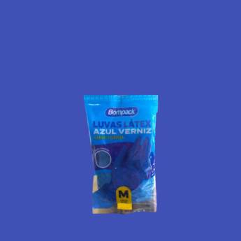 Comprar o produto de Luva látex azul verniz flexível elástica M em A Classificar em Jundiaí, SP por Solutudo