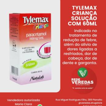 Comprar o produto de Tylemax Criança - Solução com 60ml em Medicamentos em Divinópolis, MG por Solutudo
