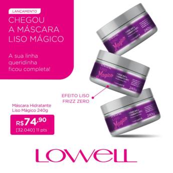 Comprar o produto de Máscara Liso Mágico Lowell em Bauru  em Produtos de Cabelo em Bauru, SP por Solutudo