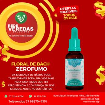 Comprar o produto de Floral de Bach Zerofumo em Florais em Divinópolis, MG por Solutudo