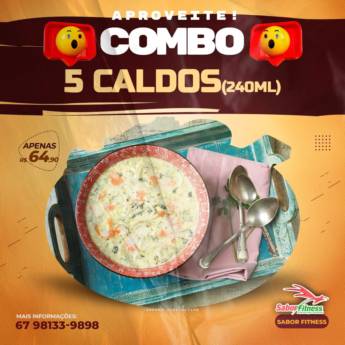 Comprar o produto de Combo de Caldos em Alimentação Saudável em Campo Grande, MS por Solutudo