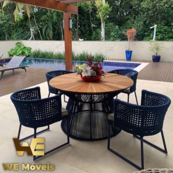 Comprar o produto de Mesa floral com poltronas estilo em corda nautica em Móveis em Cláudio, MG por Solutudo Comprar o produto de Mesa floral com poltronas estilo em corda nautica em Móveis em Cláudio, MG por Solutudo