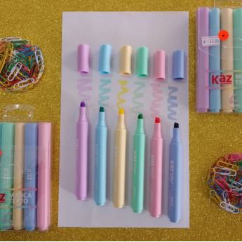Comprar o produto de Kit Marca Texto Tom Pastel em Bauru em Material Escolar em Bauru, SP por Solutudo