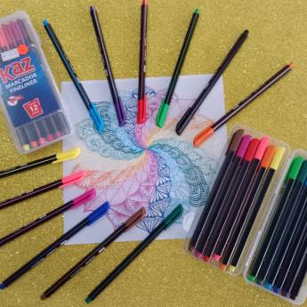 Comprar o produto de Kit Marcador Fineliner (Tipo Stabilo) em Bauru em Material Escolar em Bauru, SP por Solutudo