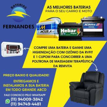 Comprar o produto de Bateria preço baixo e qualidade  em Baterias em Santo André, SP por Solutudo
