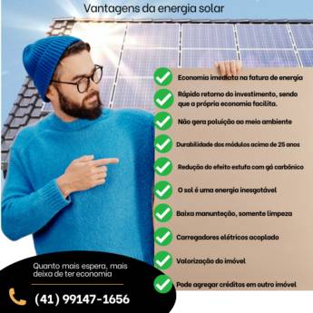 Comprar o produto de Benefícios da energia solar em Energia Solar em Curitiba, PR por Solutudo