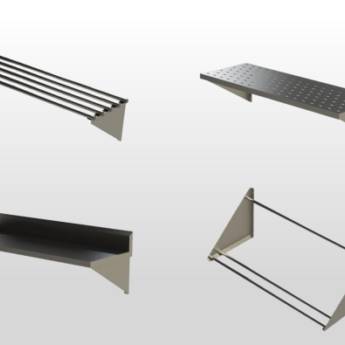 Comprar o produto de Prateleiras em inox para cozinha industrial em Cozinhas Industriais em Curitiba, PR por Solutudo