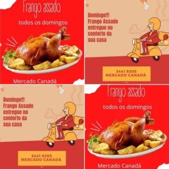 Comprar o produto de Frango assado TODOS OS DOMINGOS  em Frango em Leopoldina, MG por Solutudo
