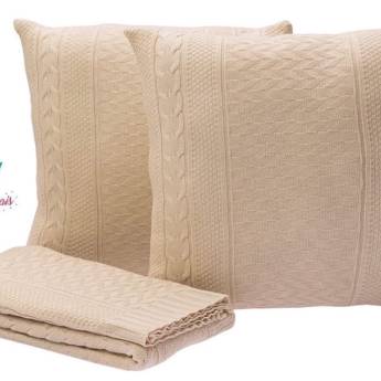 Comprar o produto de Manta e Capa de tricô para almofada em Bauru em Capas de Almofada em Bauru, SP por Solutudo