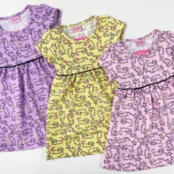 Comprar o produto de Vestido infantil de manguinha em Vestidos Casuais em Foz do Iguaçu, PR por Solutudo